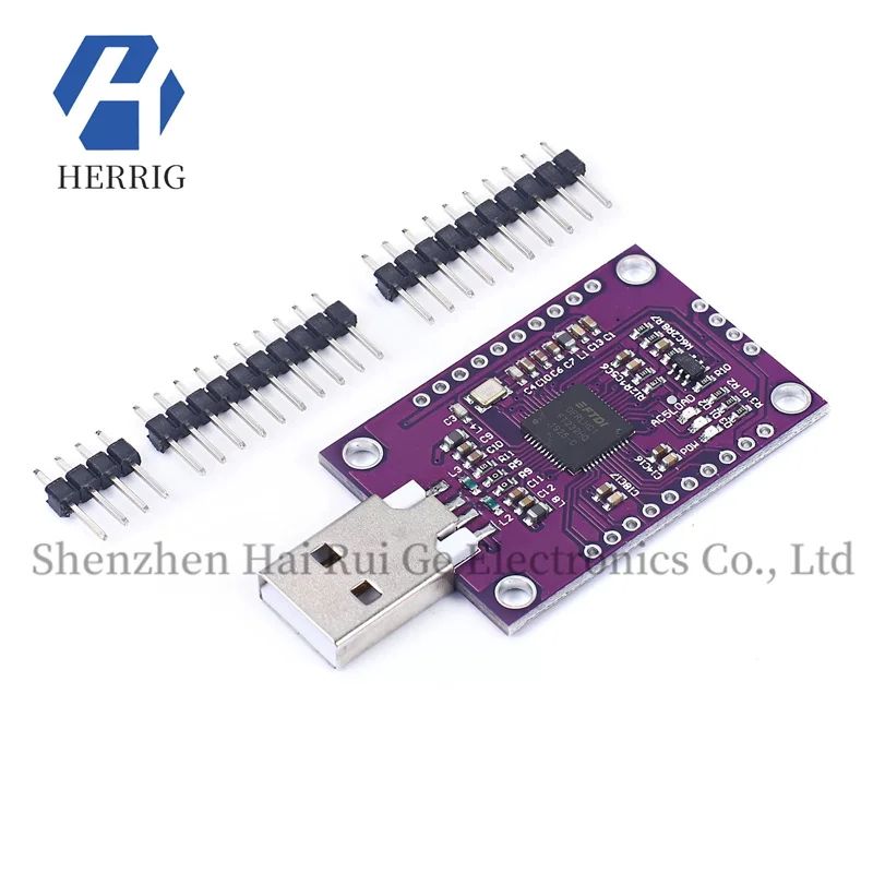 Original chip FT232H module USB to FIFO/SPI/I2C/JTAG/RS232 serial port module