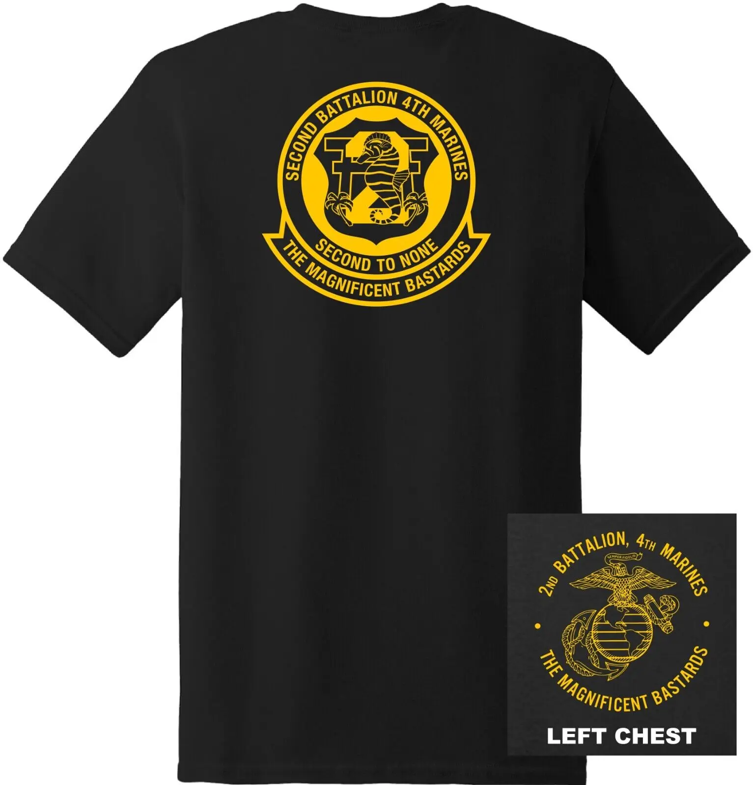 

US Marine Corps 2nd Battalion 4th Marines Regiment T-Shirt 100% Cotton O-Neck Short Sleeve Summer Casual Mens T-shirt Size S-3XL