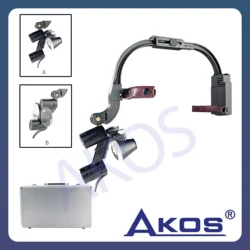 Dental Loupes LED Headlight Magnify Binocular Akos 2.5X 3.5X Lamp 5W Light for Head Dentisit Surgical Lab Equipment