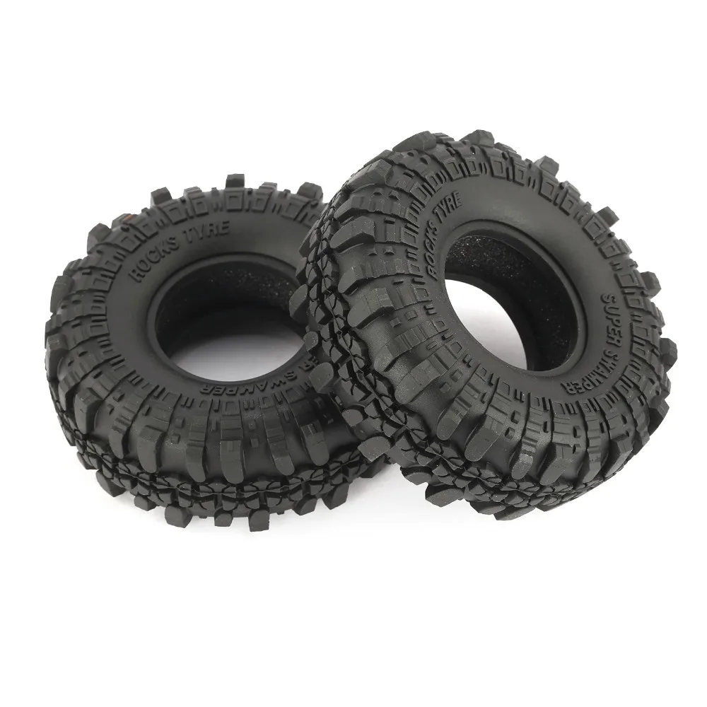 4PCS 1.9 inch Rubber Tyre Wheel Tire 100mm 105mm 110mm 115mm 122mm for 1:10 RC Rock Crawler SCX10 90046 D90 TF2 Traxxas TRX-4