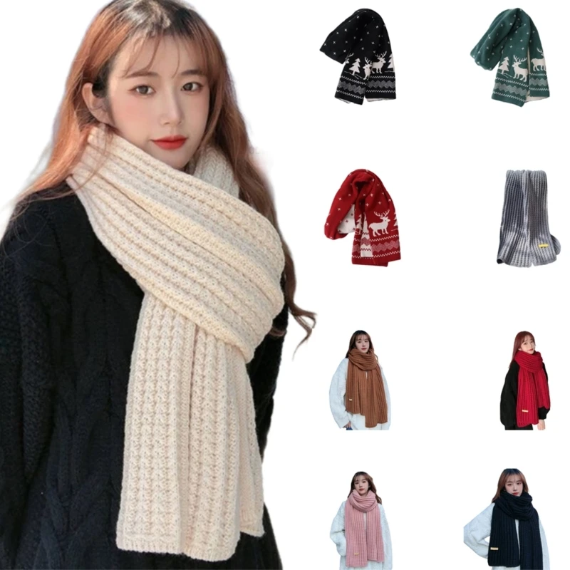 Crochet Long Scarf For All Ages Comfortable Neck Wear Winter Autumn Warm Shawl Neck Scarf Shoulder Wrap for Daily Use Dropsale