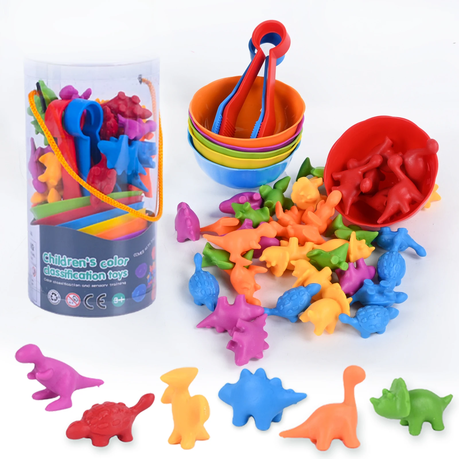 유아를위한 동물 정렬 장난감 계산 수학 색상 인식을위한 유치원 학습 활동 몬테소리 아기 줄기 선물