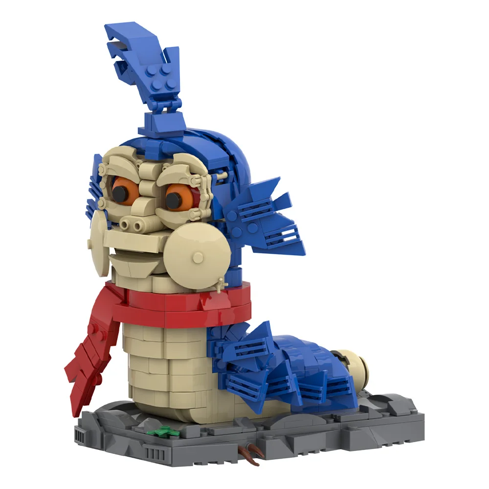 

MOC Labyrinth 1986 The Worm Building Blocks Model Movie Horror The Worm Human Face Monster Bricks Assembly Toys Kids DIY Gifts