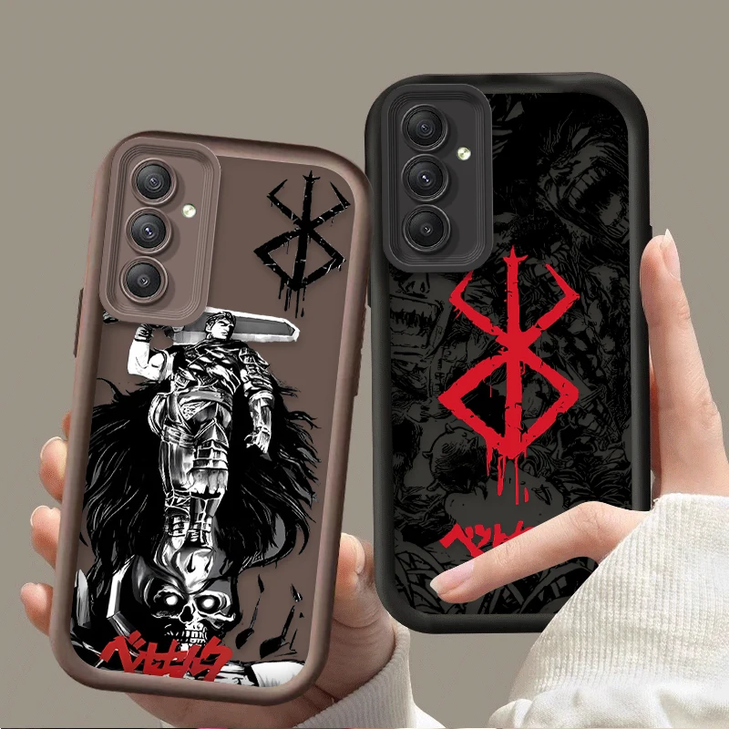 Berserk Guts Comics حافظة لهاتف سامسونج جالاكسي S24 S25 S23 Ultra S22 S21 Plus FE A36 A56 A26 A16 A06 A15 A25 A35 A55 5G غطاء ناعم
