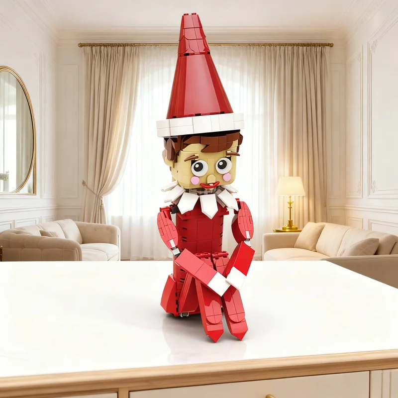 

474pcs MOC Elf On The Shelf Seasonal Christmas Model Building Blocks DIY Gift Creative Collectible Display Decor Premium Adult