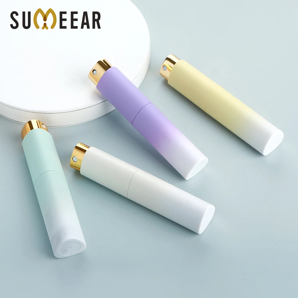 

20PCS 10ml Gradient Multi-Color Perfume Spray Bottles with ABS Shell & Glass Body, Lidless Rotary Press Liquid Refill Bottles