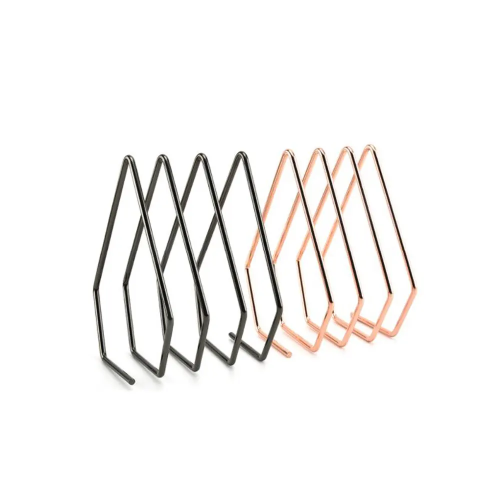 

1pc Iron Bookrack Modern Creative Book Shelf Creative Book Holder Magazine Organizer Holder For Office Home Decor (Rose Gold)