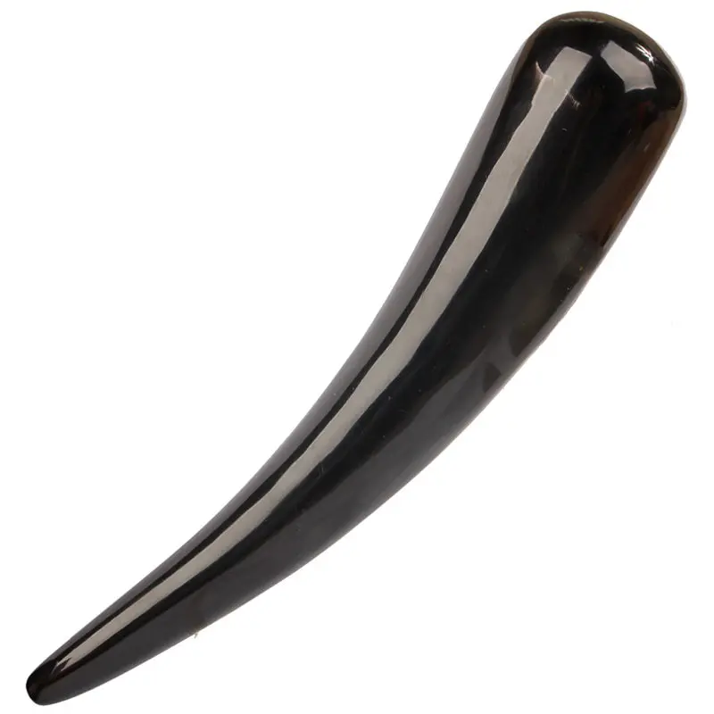15CM Full Black Buffalo Horn Massage Acupuncture Sticks Chinese Medicine Health Treating Tools L007