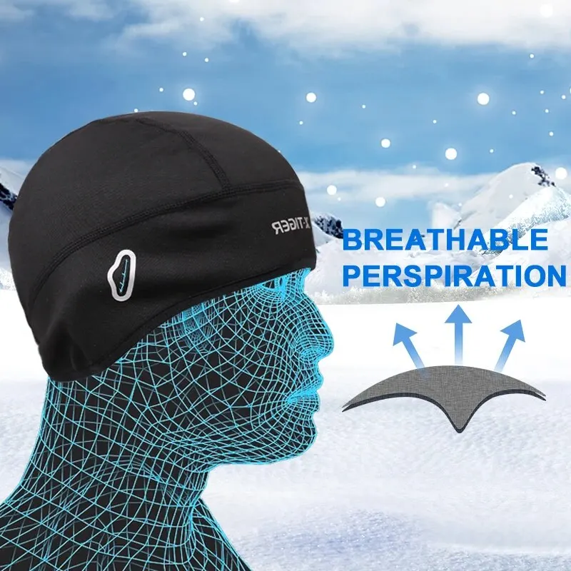 X-TIGER Warm Cycling Cap Winter Waterproof Windproof Sport Running Ski Bike Hat Riding Fishing Men Women Helmet Liner