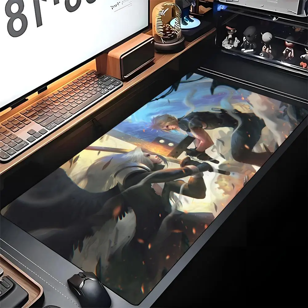 

Final Fantasy 7 Mouse Pad Edge Big Gaming Locking Diy Printing Computer Gamer Large Rubber Art Mousepad Laptop Desk Mat