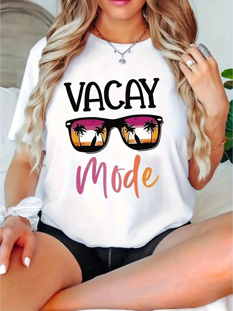 One-piece women's casual summer T-shirt - 