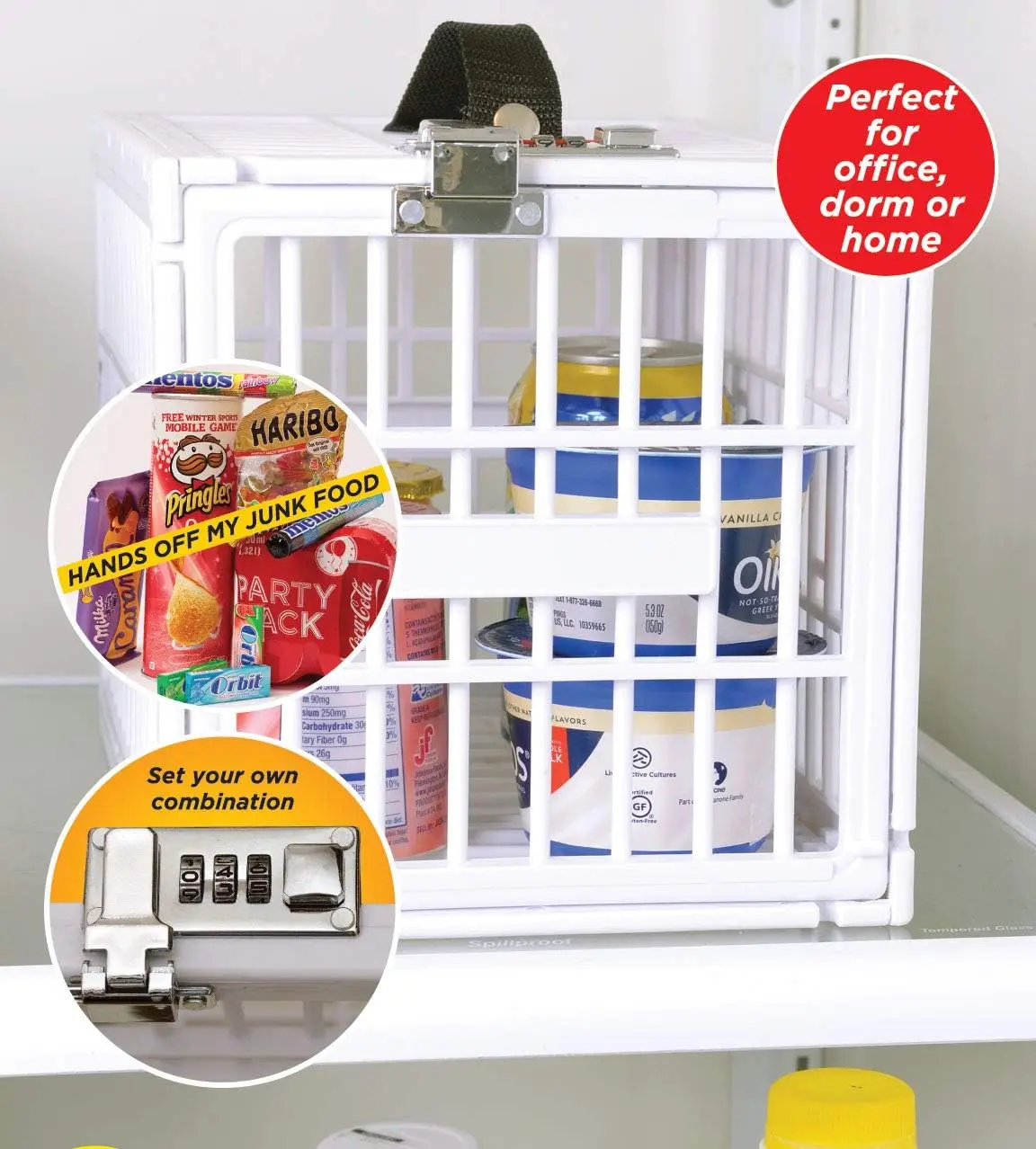 Food Snack Lock Box to Put Away Temptations - 12\u201D x 7.5\u201D x 7.25\u201D Fridge Locker for Keeping Your Food, Snacks or M