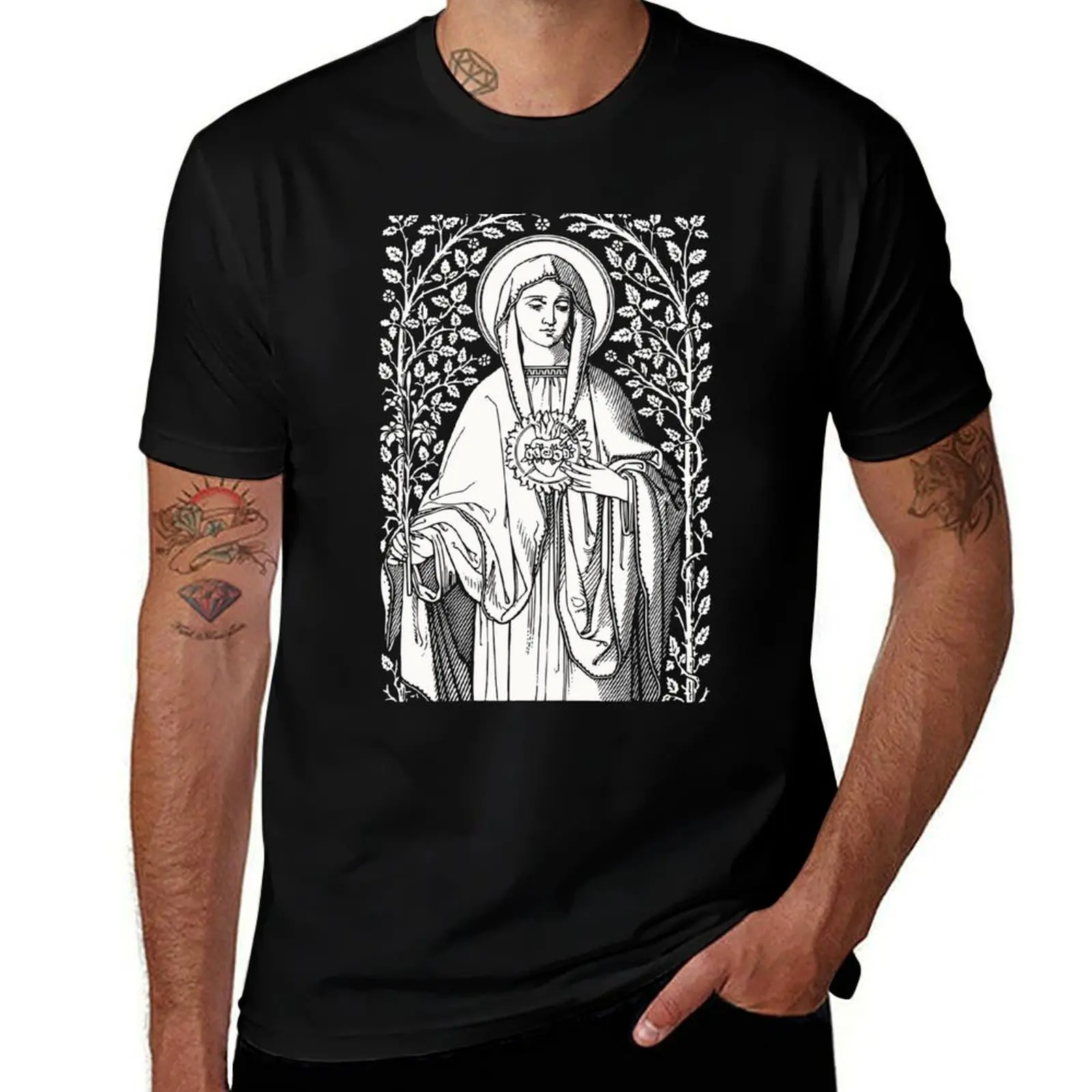 

quality man high Vintage cotton t cotton shirts shirt 100% t shirt Catholic Mary Virgin t T-Shirt essential
