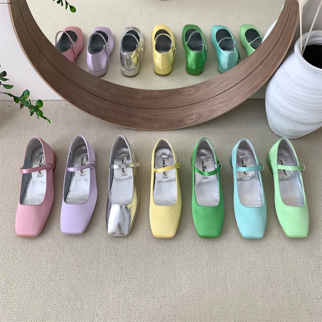 Bailamos Women Candy Colors Flats 2022 Women Casual Flats Ballerina Shallow Square Toe Ballet Shoes Comfort Soft Boat Shoes Loaf