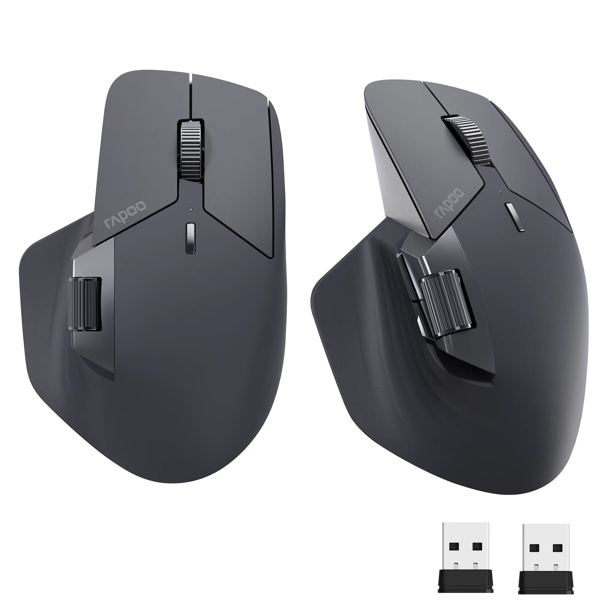 

2025 New Rapoo MT760/MT760Mini Multi-mode Rechargeable Wireless Mouse Ergonomic 4000 DPI Support Up to 4 Devices Bluetooth Mouse