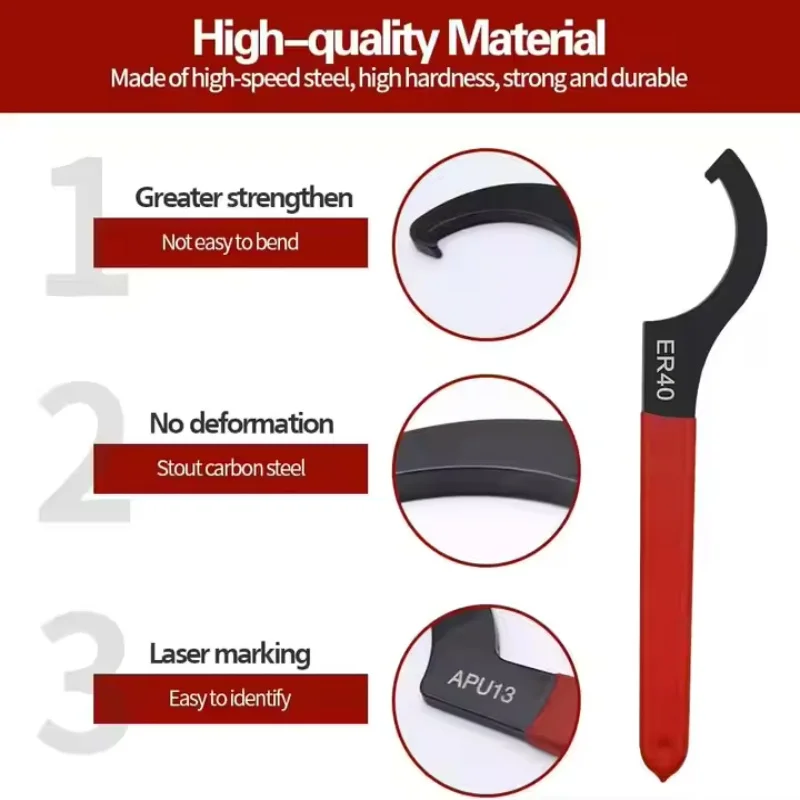 6PCS Coilover Spanner Wrench Set, Coilover Wrench, C-Shape Spanner Wrench, Shock Spanner Hook Wrench Tools