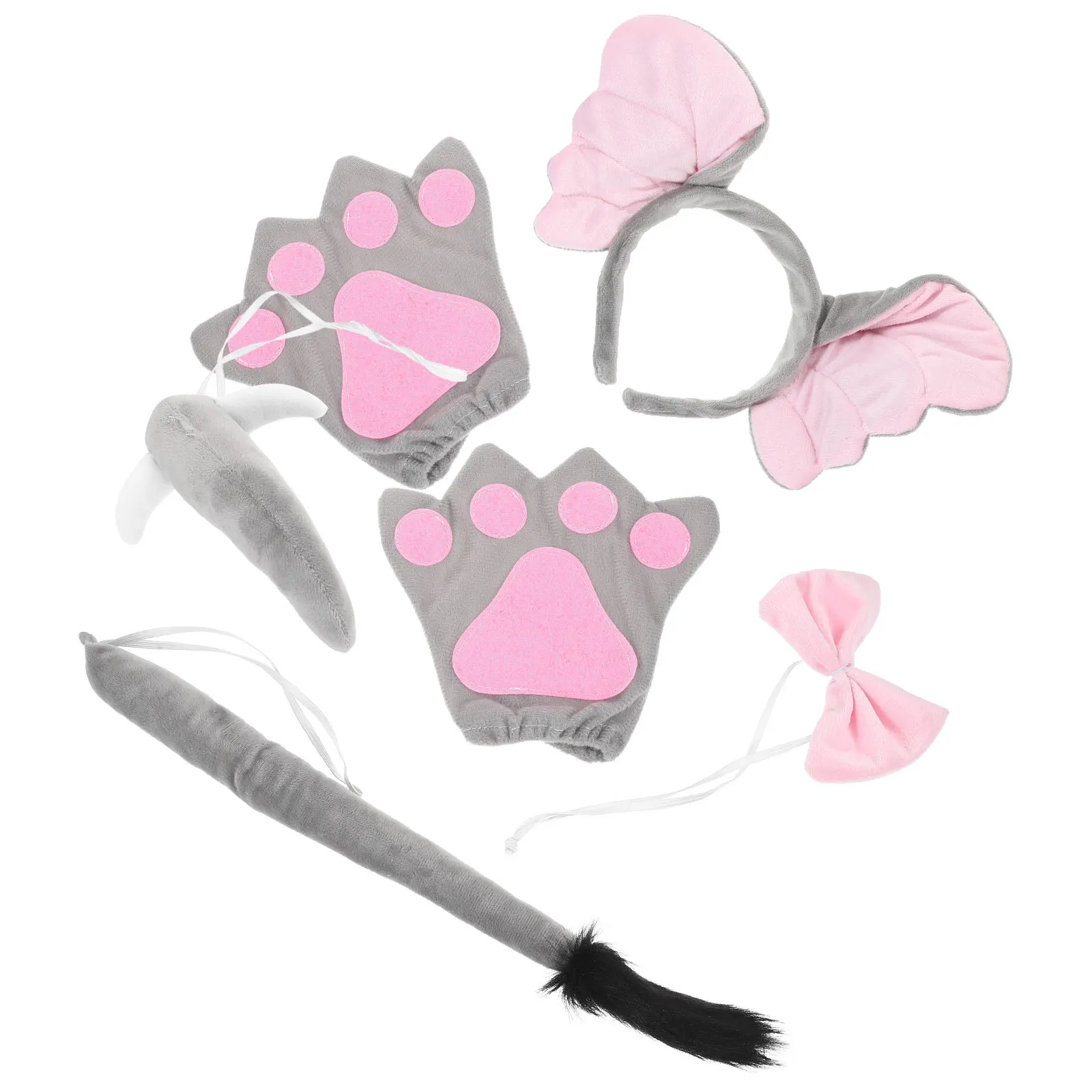 

1Set Elephant Costume Kit Headwear Accessory for Cosplay Party Christmas Masquerade Stage Performance Fun Festive Decorative Bow