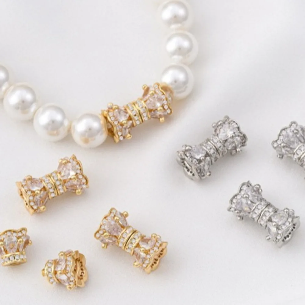 

Медные застежки 14-каратное золото Цвет Цирконий Пояс Спиральный винт Пряжка DIY Жемчужный браслет Ожерелье Соединение Концевая пряжка Аксессуары