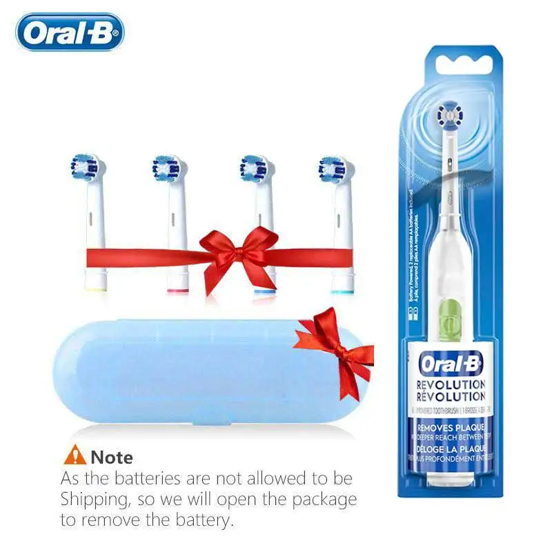 فرشاة الأسنان الكهربائية أورال بي ريفولوشن DB400 AA تعمل بالبطارية، رأس فرشاة مستديرة يزيل التنظيف العميق للبلاك #1