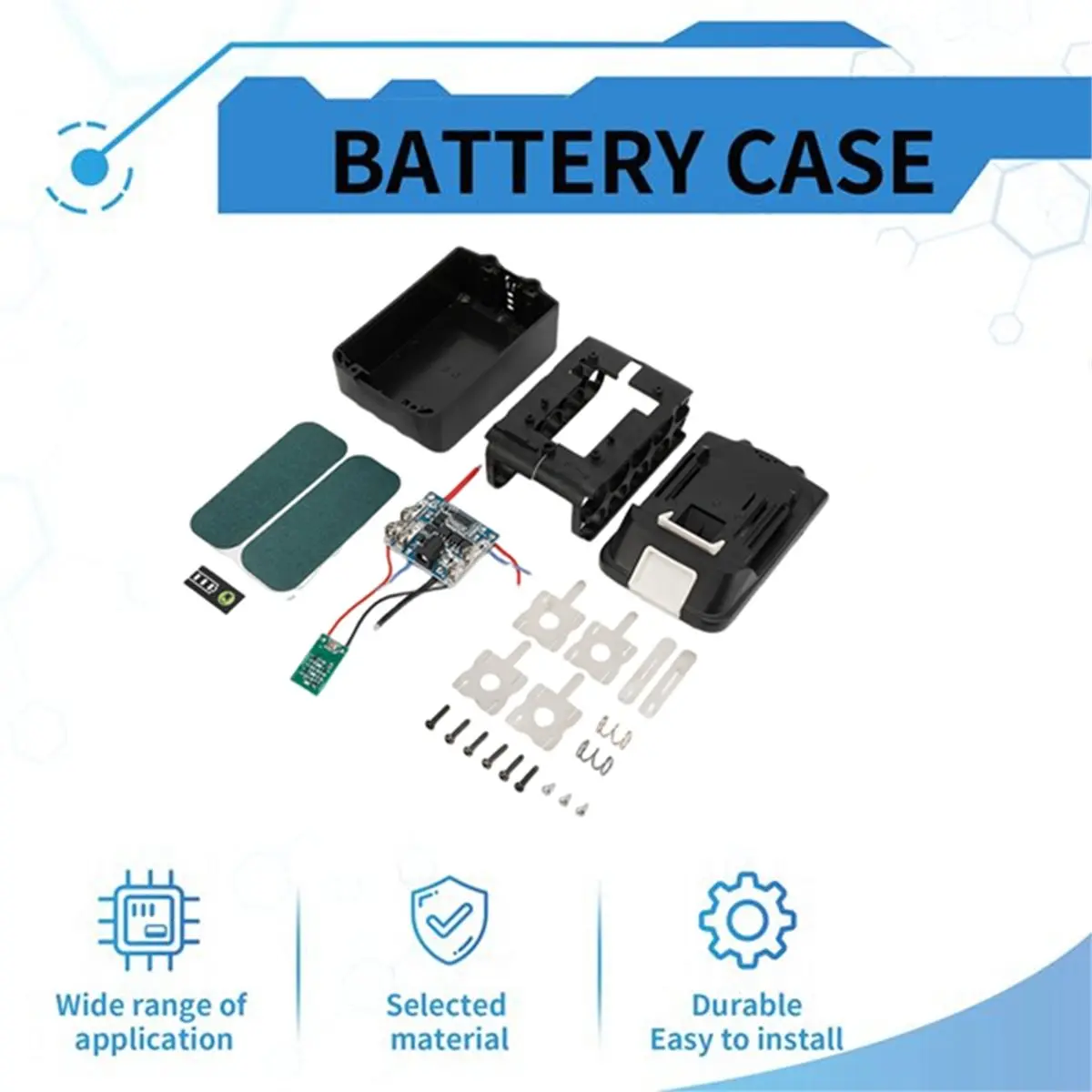 (A99Z] 10Core Battery Storage Box Case for 18650 Power Tool for Angle Grinders Electric Drills and Electric Garden Tools