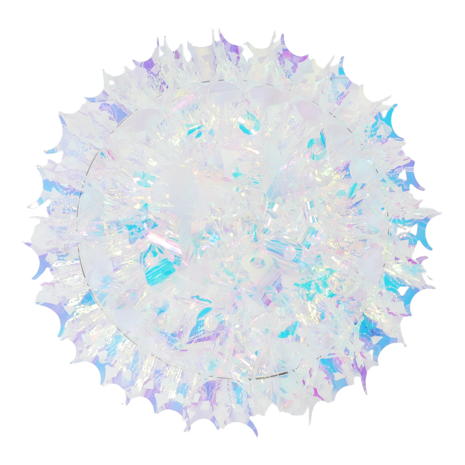 

Iridescent Foil Chandelier Holographic Hanging Ornament Wedding Party Birthday Bridal Shower Bachelorette Winter Theme Stage