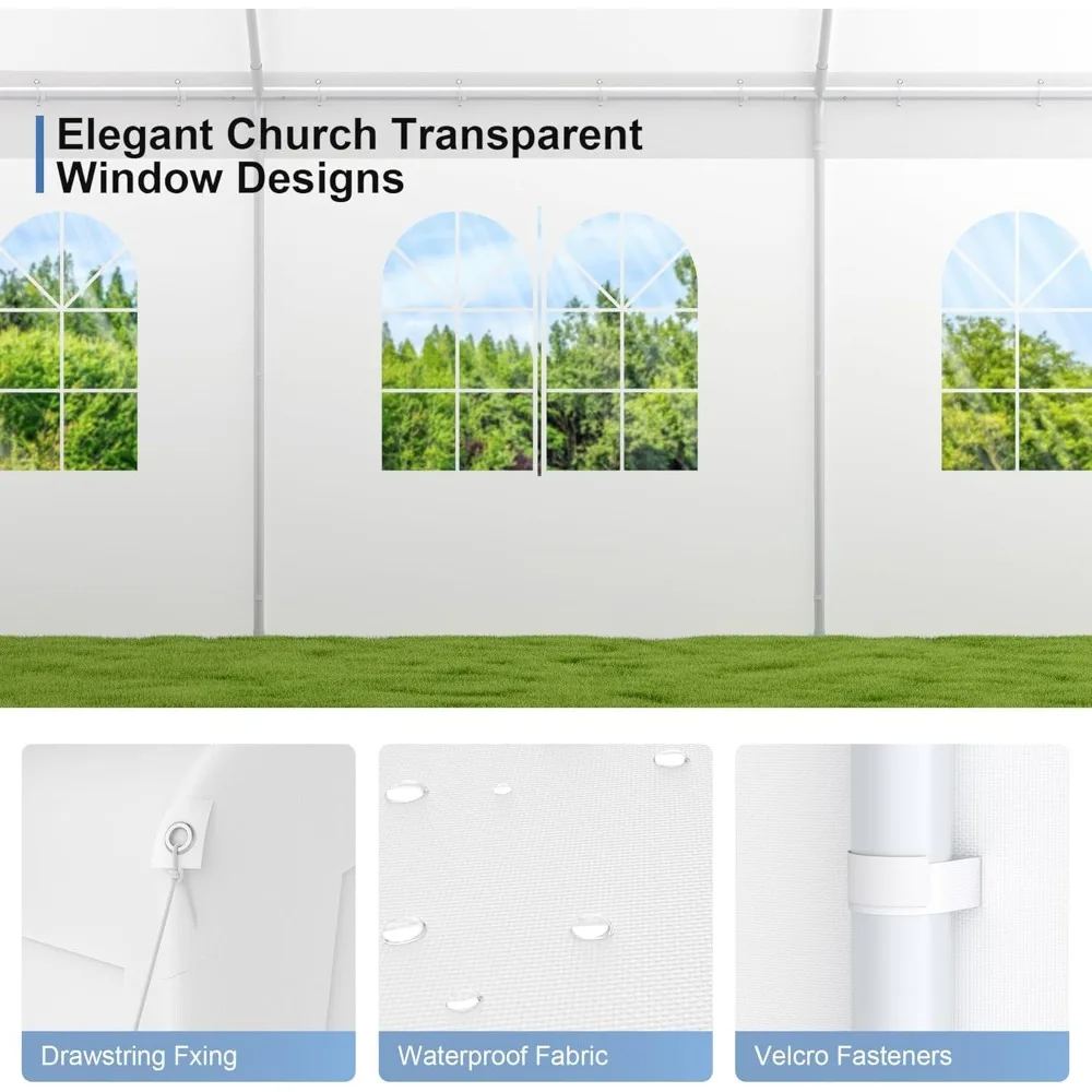 الثقيلة 20x26 منفذ السيارة كبير المعادن المأوى السيارات المحمولة المرآب المظلة خيمة للحفلات والمناسبات والمركبات الترفيهية والقوارب #6
