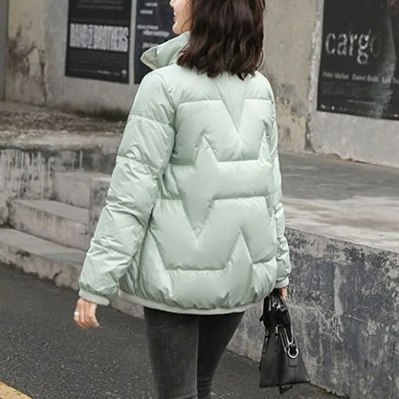 2023 New Women Down Jacket Winter Coat Female Loose Parkas   Large Size Outwear Make Someone Look Slimmer Fashion Overcoat