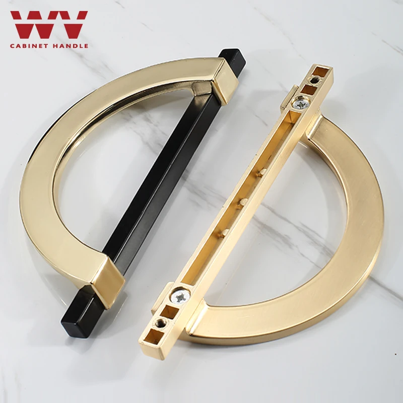 YM Luxury White Kitchen Cabinet Storage Semicircular round Door Pulls - Drawer Wardrobe Handles Cabinet Knobs Hardware