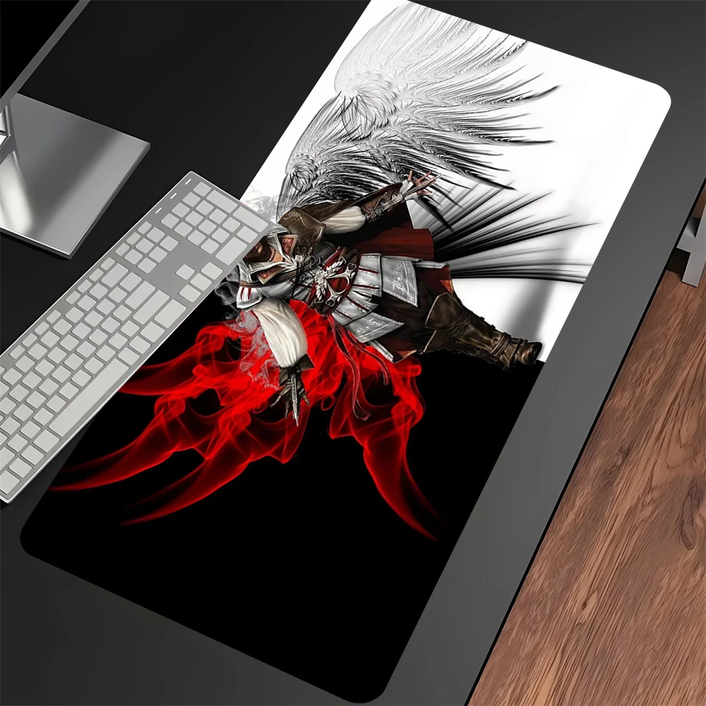 لعبة قاتل العقيدة ماوس الوسادة الكرتون Lockedge لوحة ألعاب كبيرة ألعاب الكمبيوتر لوحة المفاتيح حصيرة عدم الانزلاق ماوس الكمبيوتر الحصير مكتب كبير #3