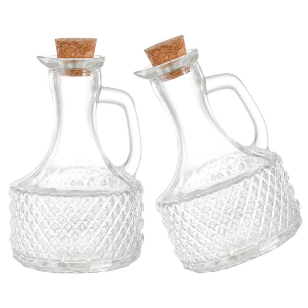 

2 Pcs Olive Oil Glass Bottle Bacon Grease Container Drippings Dispenser with Spout