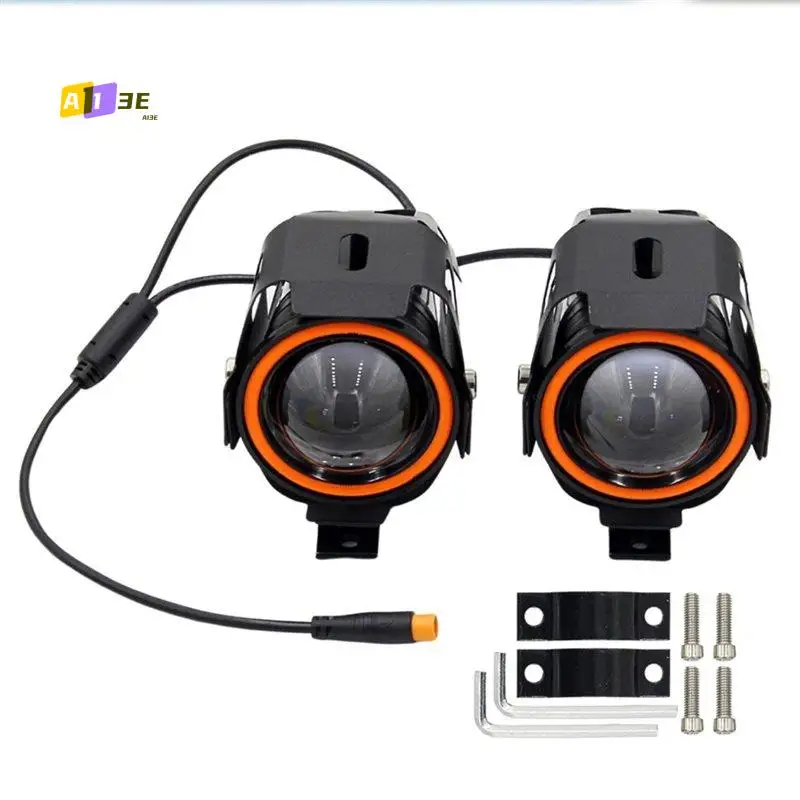 A03E-U7 Motorcycle Front Headlight 12-80V Fog Lights LED Spotlight Universal Motorcycle Waterproof Lighting