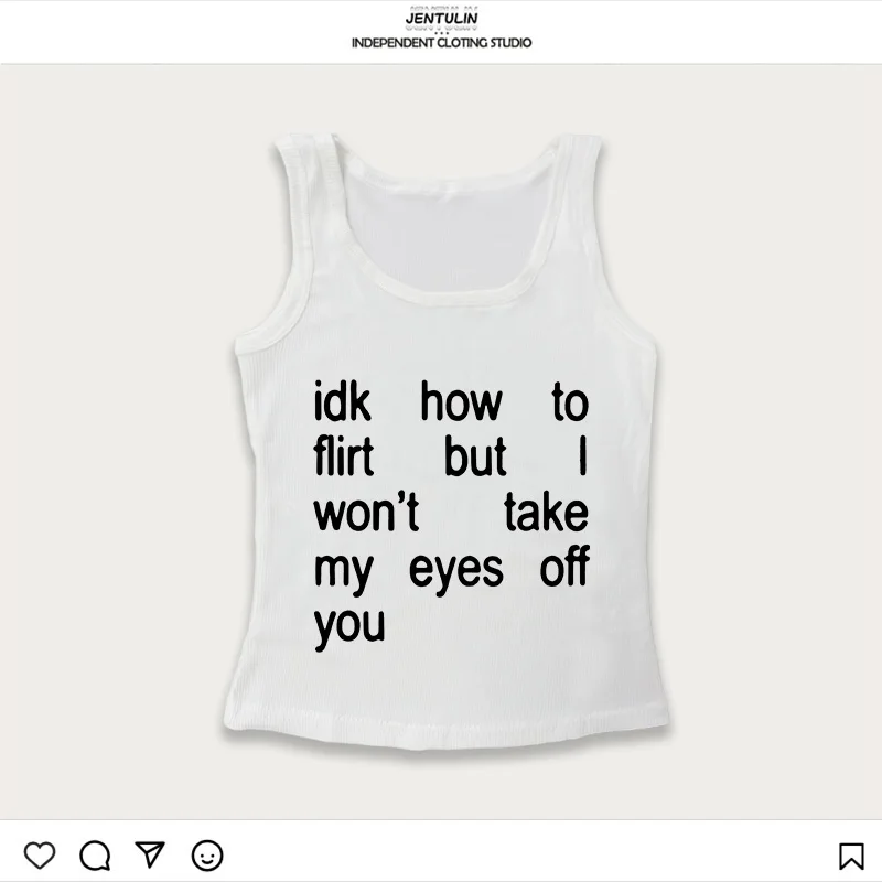 Y2k Vintage Punk Gothic Camisole Top Grunge Damen Korsett Emo Mädchen Tank Tops Ästhetische Grafiken Druck Kleidung Crop Top Baby T-Shirt