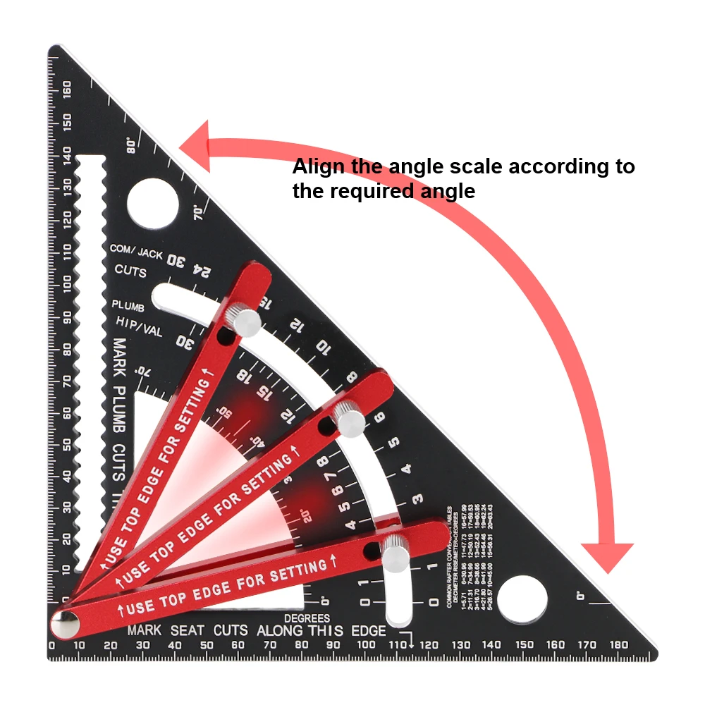 Angle Finder Miter Saw Saw Protractor Combined Tool Woodworking Measuring Tool Angle Ruler Adjustable Activity Triangle Ruler