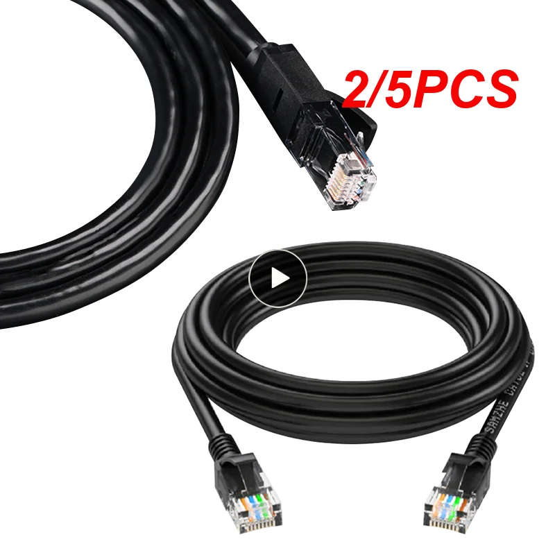 

2/5 шт. черный RJ45 CAT-5 Ethernet-корд Lan сетевой патч-кабель совместимый патч-корд для компьютера кабели с несколькими спецификациями