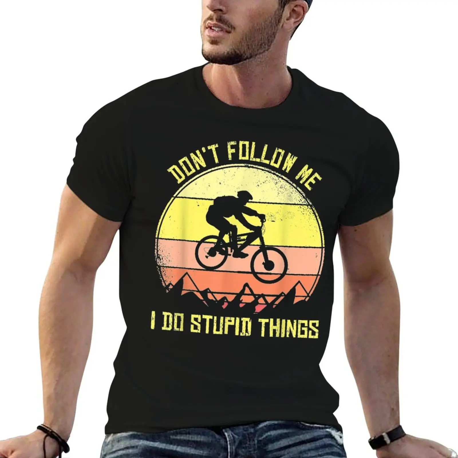 Don't Follow Me I Do Stupid Things T-Shirt funny gifts sports fans clothing for men