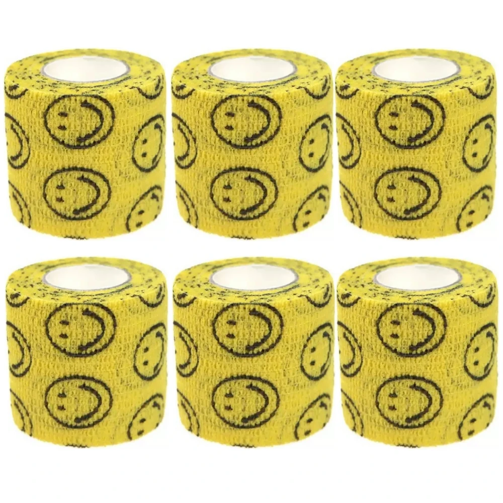 6/12PCS Gaze Verband Selbst-klebe Atmungsaktive Elastische Bandagen für Nagel Tattoo Kunst Sport Befestigung Finger Handgelenk bein