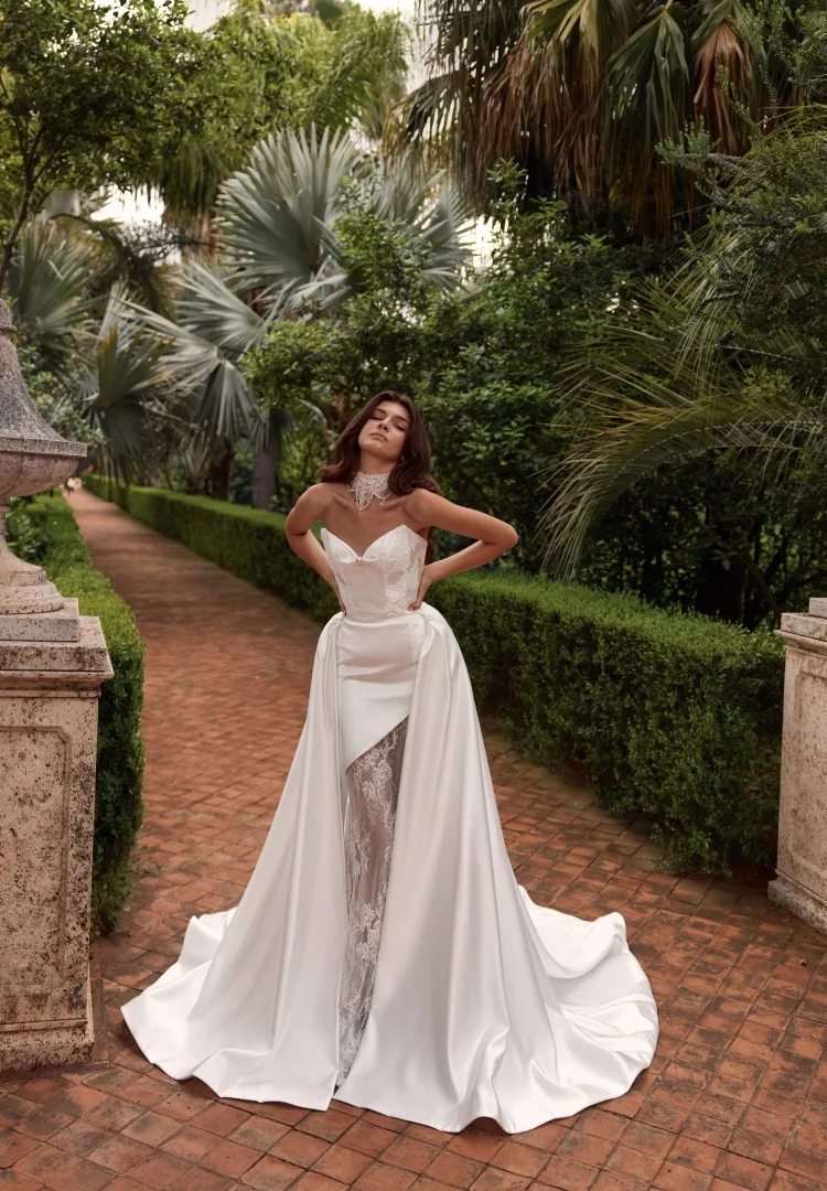 Vestido De Novia Boda 2 En 1 Desmontable Corto Reception Dresses For Weddings Vestidos Feminino Elegante Para Casamento Mermaid