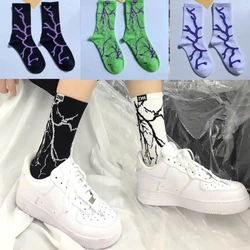 Korean Style Harajuku Skateboard Long Socks Lightning Y2k Anime Style Socks