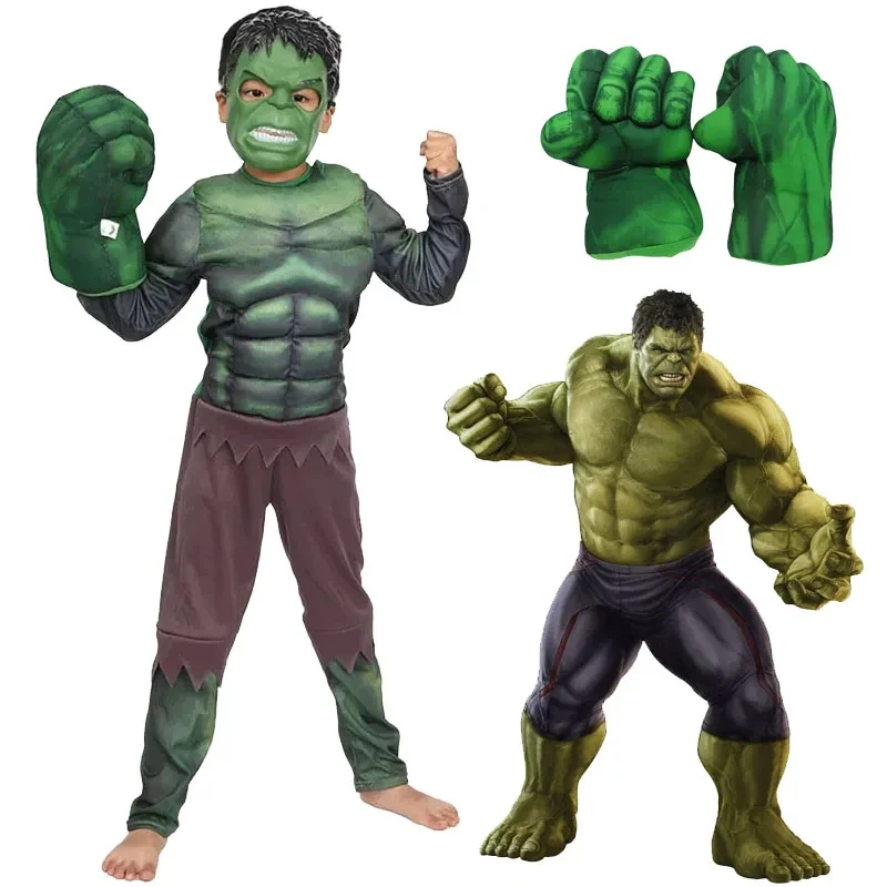 Anime Hulk Costume Cosplay supereroe Hulk Muscle body Fist accessori costumi per feste di carnevale di Halloween