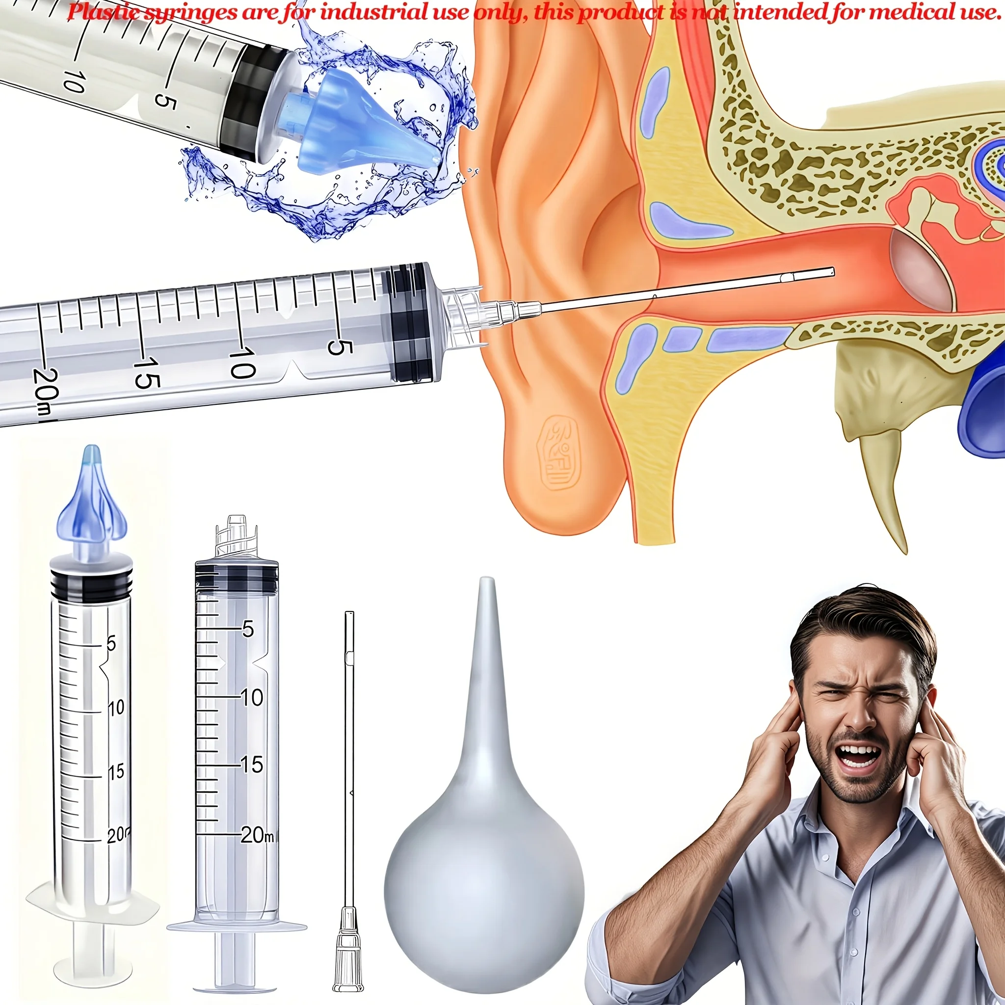 

A set of manual earwax cleaning kit,capable of cleaning the inner ear in all directions, soft and gentle without harming the ear