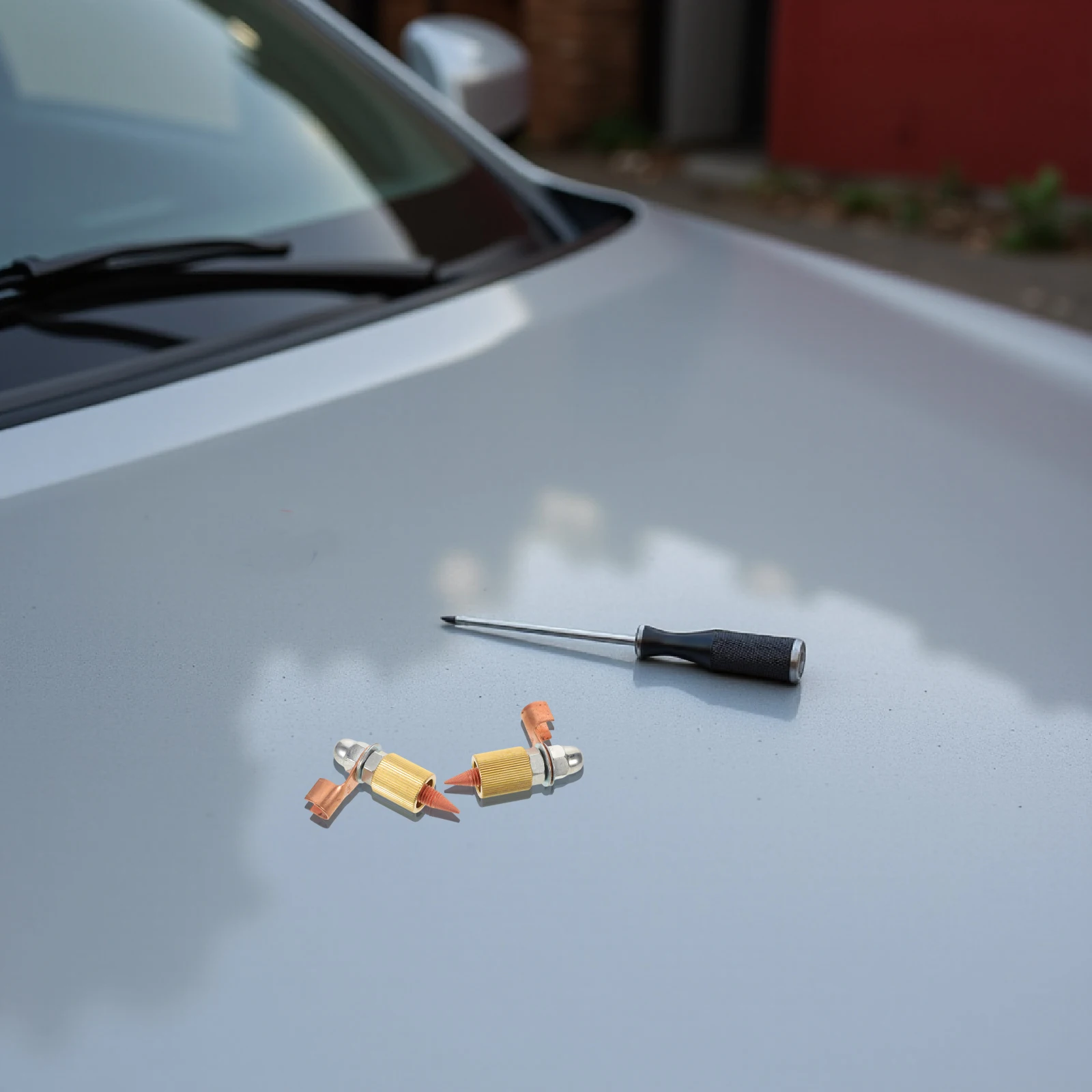 

2Pcs Automotive Grounding Tool Copper Collet Chuck for Dent Puller Machine Fast Positioning Compact Design Welding Ground Clamp