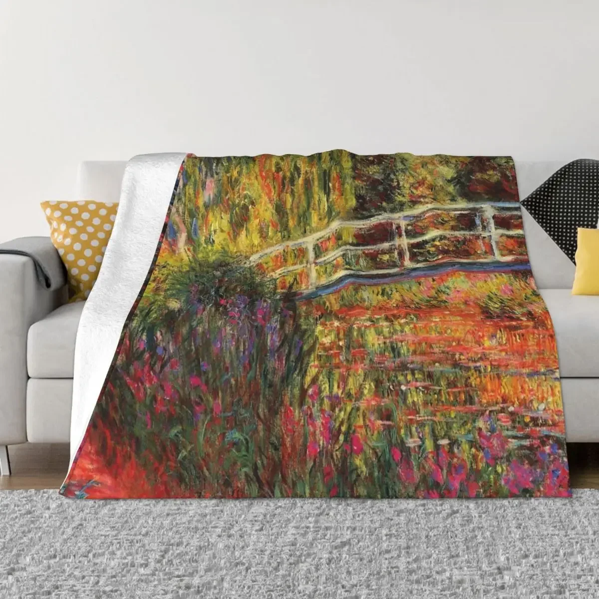 

HD. Water Lily Pond, by Claude Monet. HIGH DEFINITION Throw Blanket Hairys Summer Beddings Kid'S blankets and throws Blankets