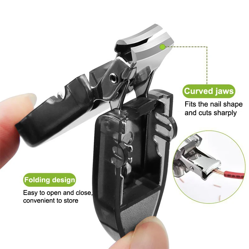 Colorful Mini Folded Nail Clipper Pendant With Key Ring Plastic Handle Rotary Nail Clipper Nail Accessories And Tools