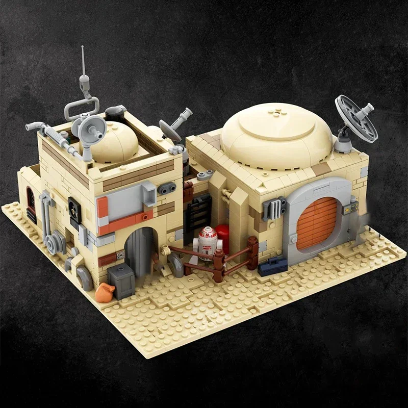 Moc Desert House Village Star Movie Tatooine Mos Eisley Cantina Compatibel 75290 Bouwstenen Bricks War Base Speelgoed aanwezig