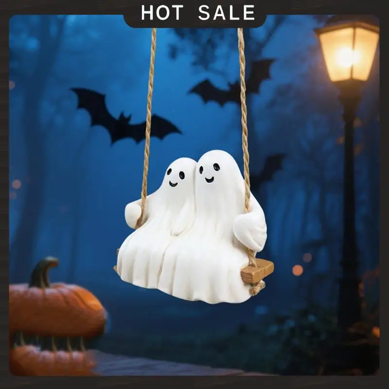 Entrega en 24 horas, fantasma de Halloween en un árbol, accesorios de diseño de lugar oscilante, colgante de fantasma del diablo, regalo del Festival del fantasma para Patio La