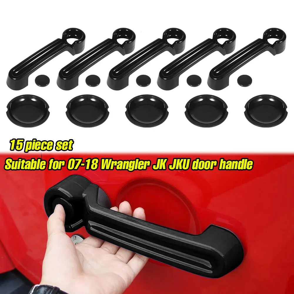 

Car Door Handle Recess Guard Bowl Tailgate Handle Trim Cover Exterior For Jeep Wrangler JK JKU 2007-2018 4 Door Handle Cover