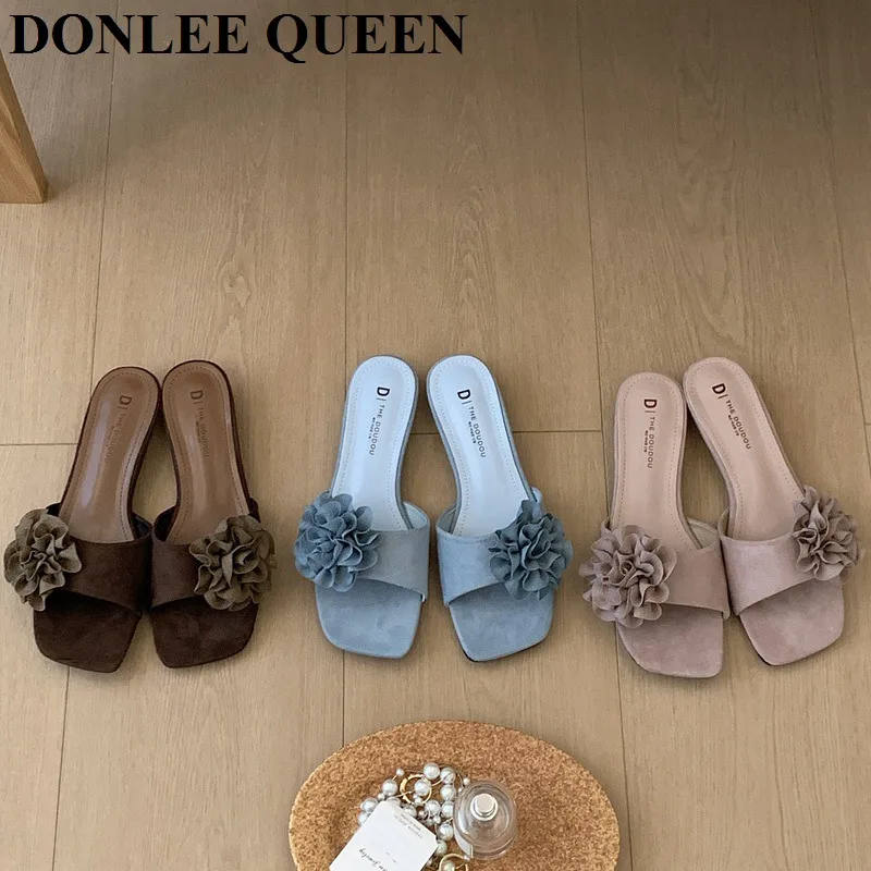 

Women Flat Heels Slippers Women Casual Slides Fashion Flower Shoes Female Summer Dress Sandals Outdoor Slippers Flip Flops Mujer