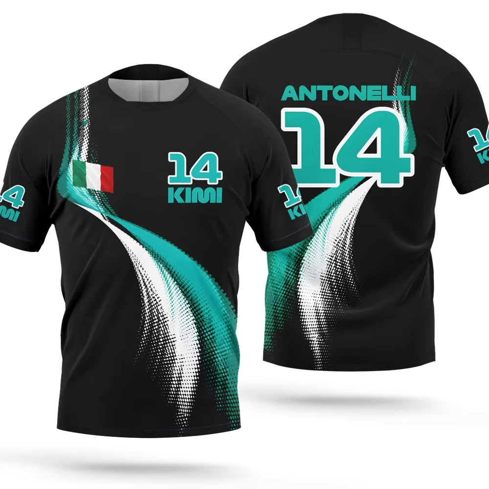 Kimi Antonelli 12 # Renn-3D-Trikot, 2026 Herren Sommer Neuer Sport-Rennanzug, Atmungsaktives Schnelltrocknendes Trainingsshirt – Detail 7