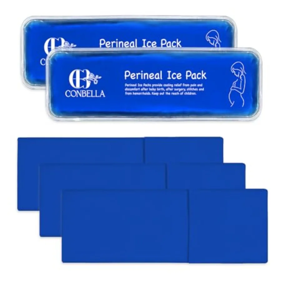

Perineal Ice Packs for Postpartum Recovery, Reusable Hot and Cold Postpartum Ice Packs, 2 Gel Ice Packs and 3 Washable Soft Cov