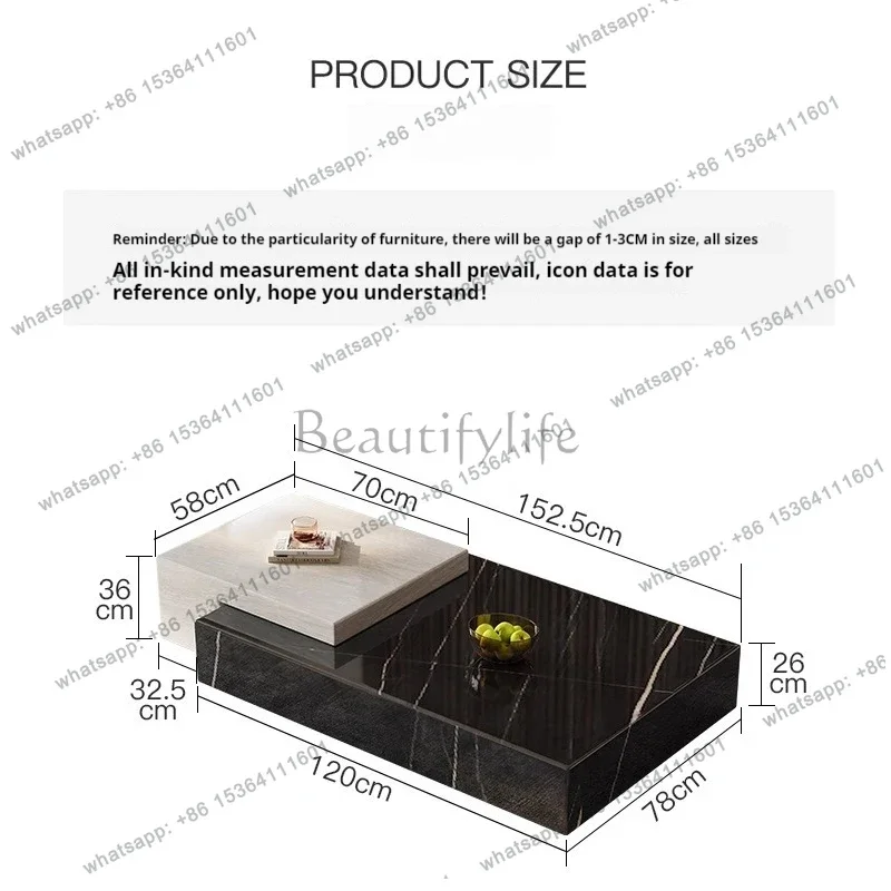 Italian Luxury Marble Coffee Table, Designer Statement Piece for Villa & Penthouse, Heat & Scratch Resistant, Customizable